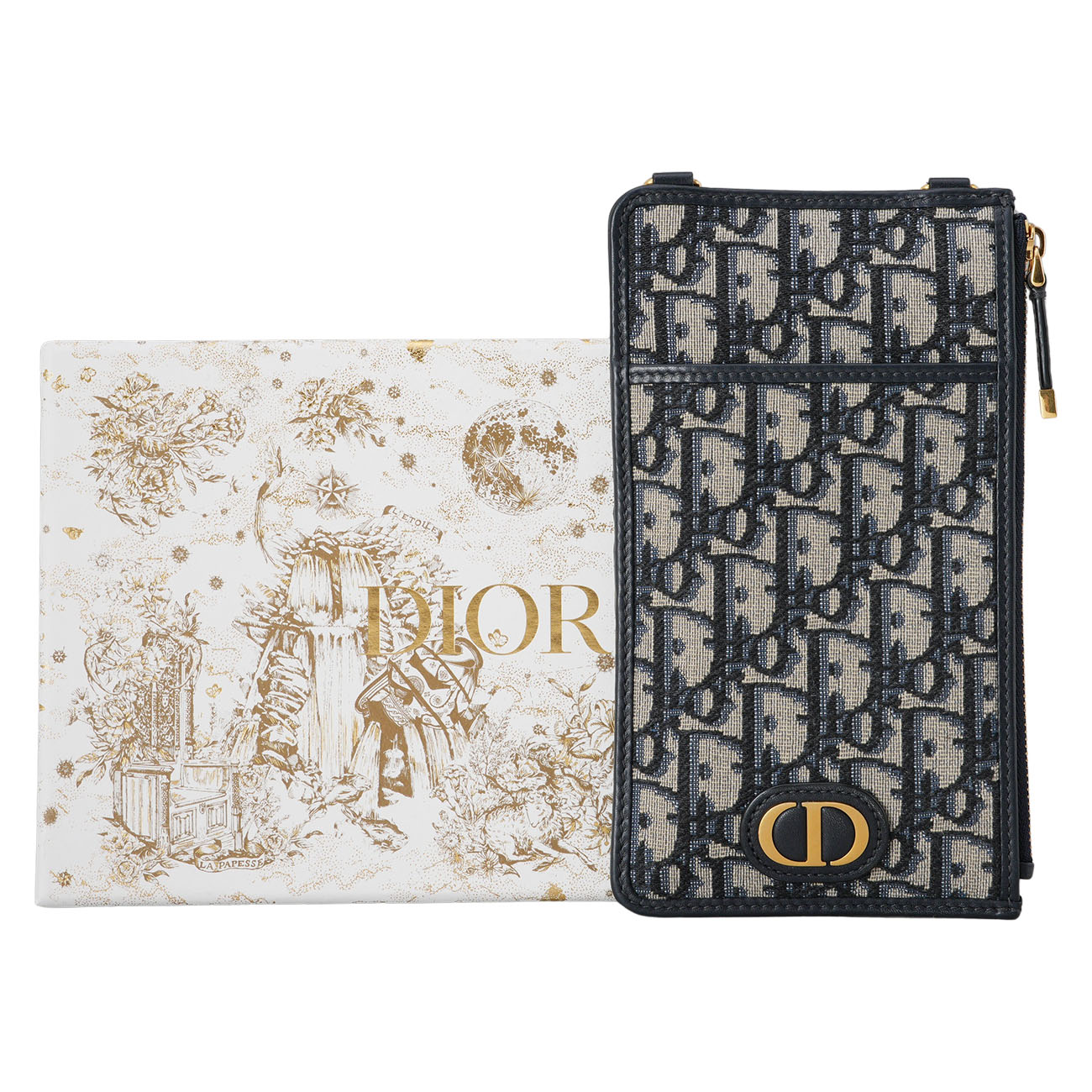 CHRISTIAN DIOR(USED)디올 오블리크 스트랩 월릿